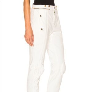 NWT Chloe White Denim Moto Pants